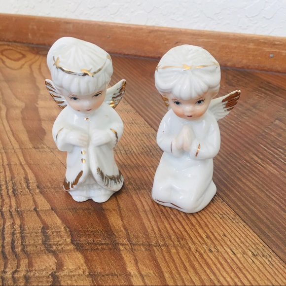 Vintage Porcelain Angel Girl Figurine Pair - Picture 2 of 8